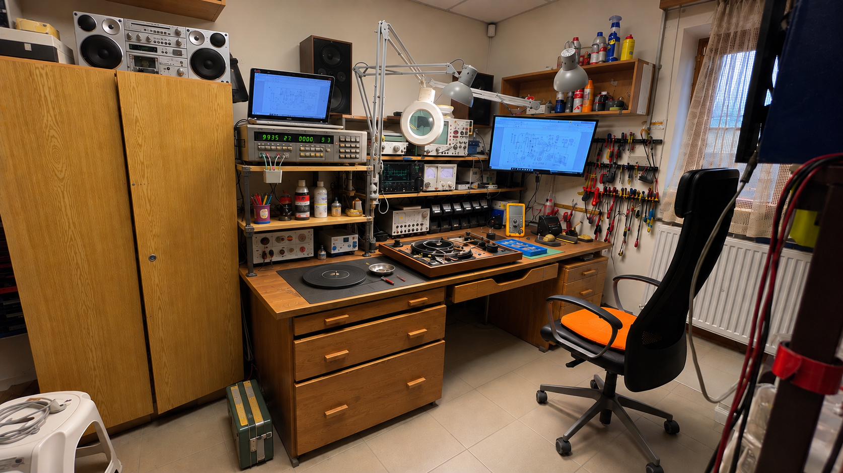 Servisní pracoviště 1 Retro audio servisu